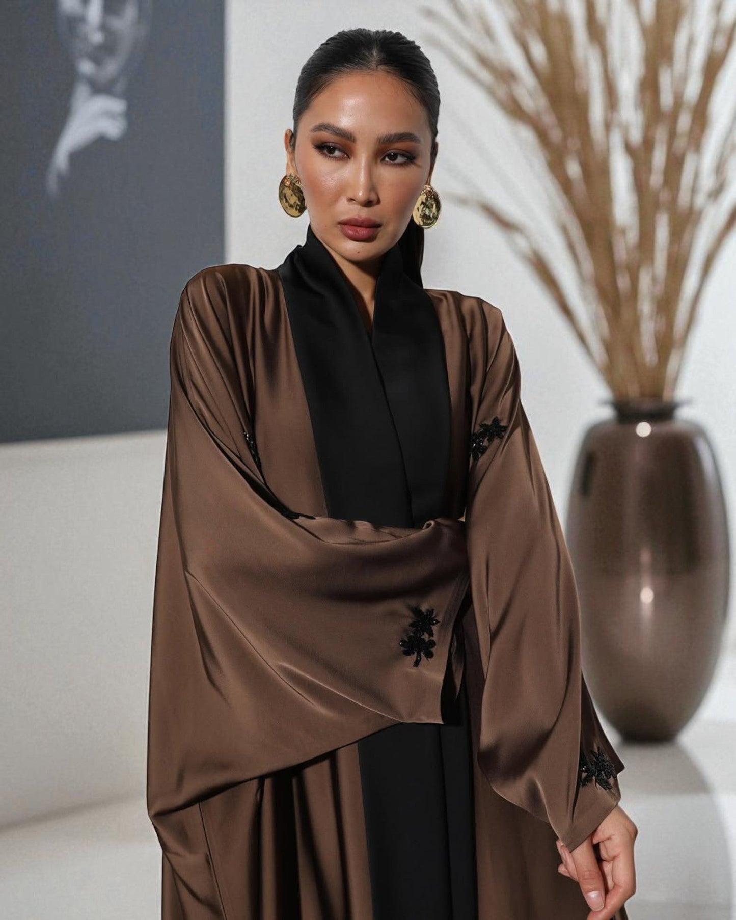 Buy Designer Abaya with Handwork | 3 Piece Premium Kaftan Set