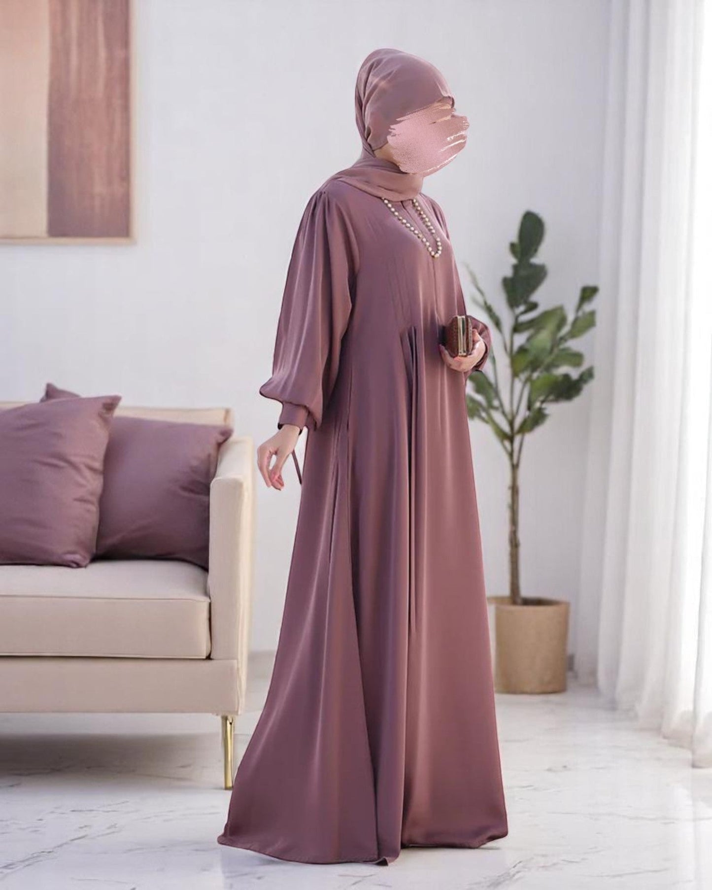 Absolute Designer Abaya with Umbrella Flare Bottom and Balloon Sleeves