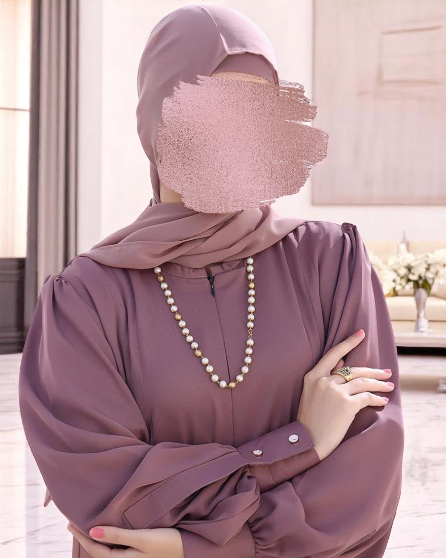 Absolute Designer Abaya with Umbrella Flare Bottom and Balloon Sleeves