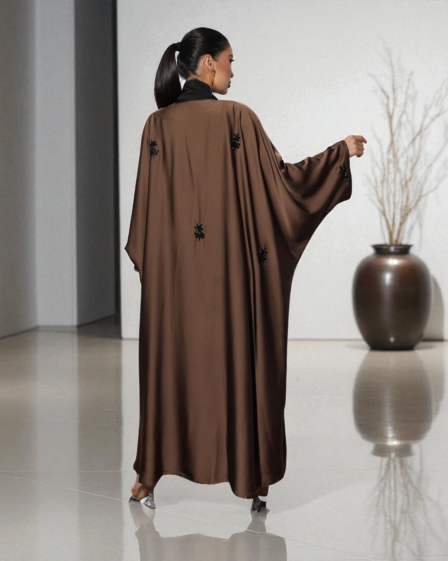 Buy Designer Abaya with Handwork | 3 Piece Premium Kaftan Set