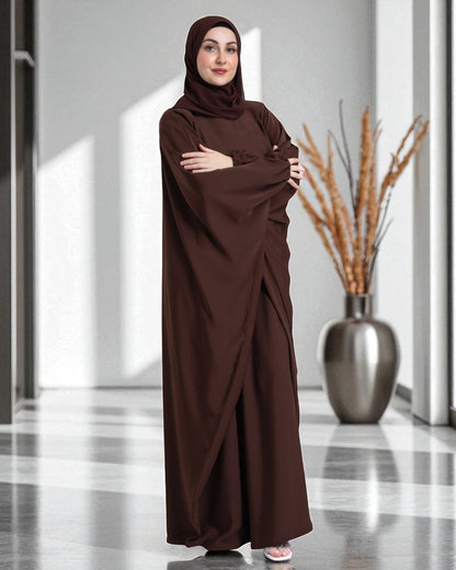 Free Size Kaftan Burqa in Firdaus Fabric with Elasticated Cuff Sleeves
