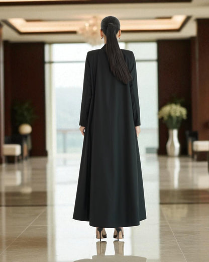 Blazer-Inspired Trendy Abaya in Flowing Firdaus Fabric
