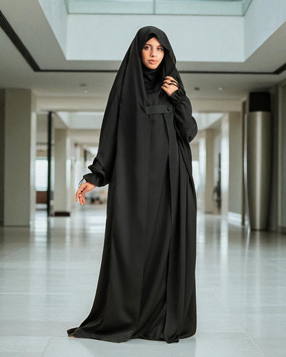 Graceful Saudi Jilbab Abaya in Premium Firdaus Fabric