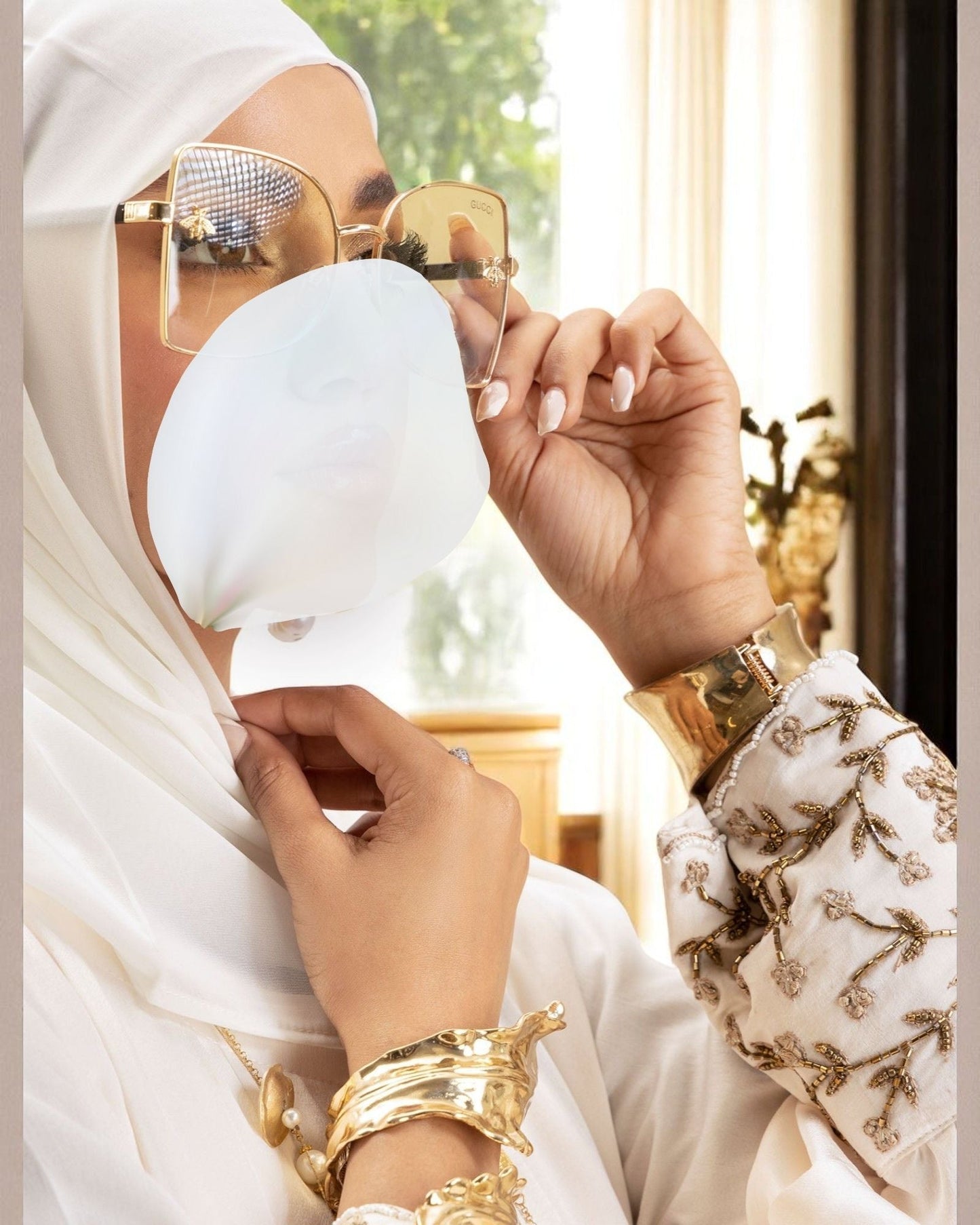 Designer Umbrella Flare Abaya with Handwork Embellishments