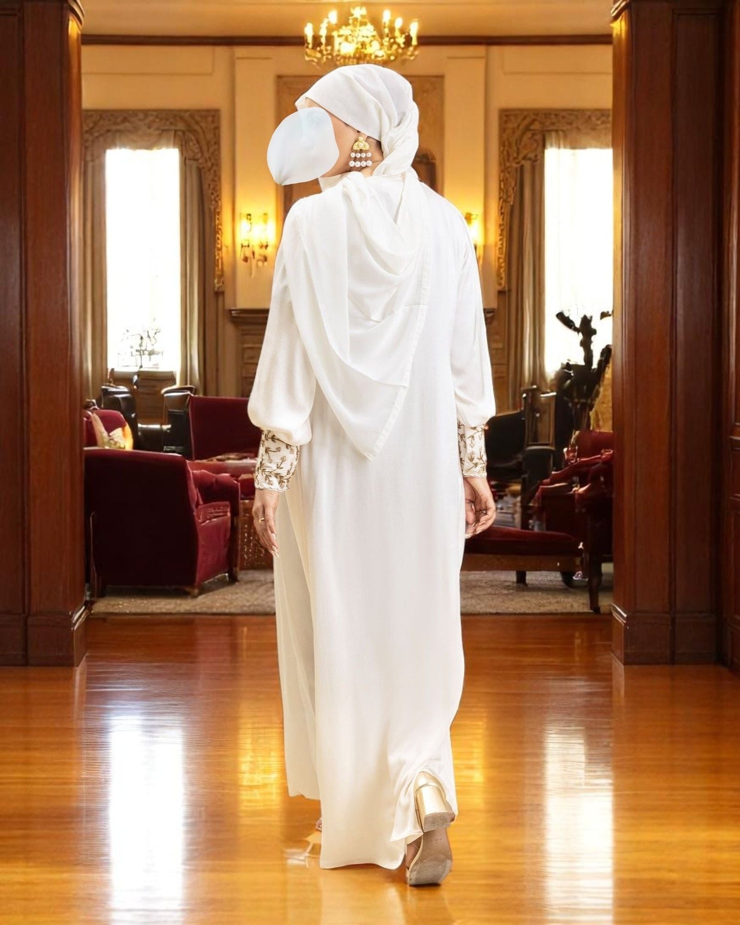 Designer Umbrella Flare Abaya with Handwork Embellishments