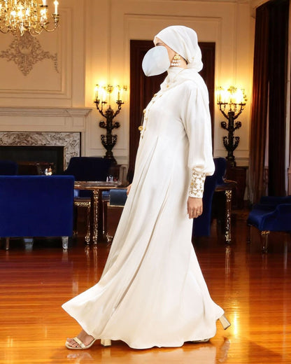 Designer Umbrella Flare Abaya with Handwork Embellishments