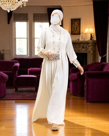 Designer Umbrella Flare Abaya with Handwork Embellishments