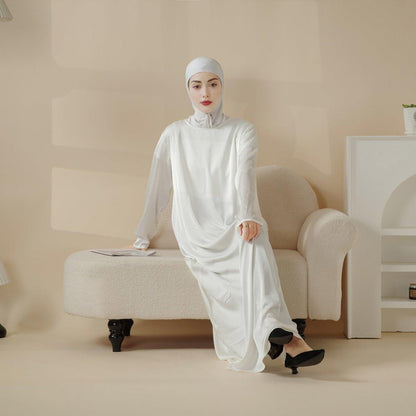 Luxurious Three-Piece Abaya Set with Designer Sleeves