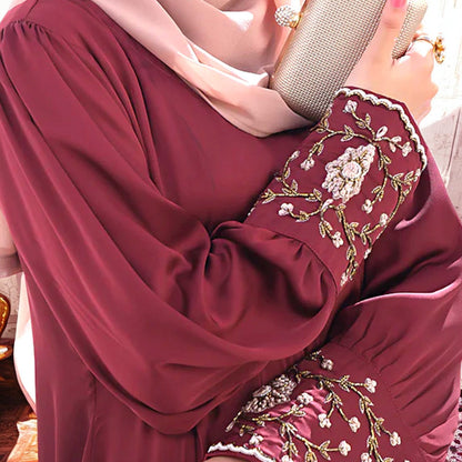 Designer Umbrella Flare Abaya with Handwork Embellishments