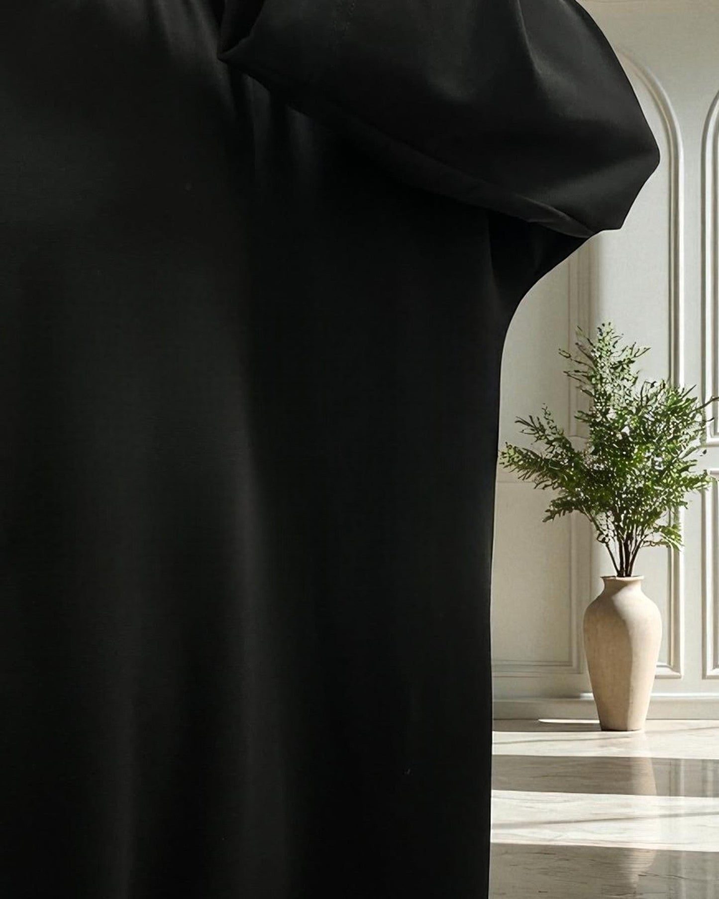 Oversized Firdaus Abaya with Extra Shoulder and Hijab Stole