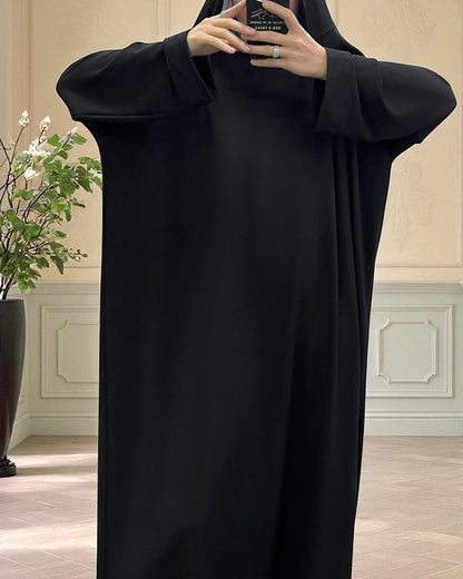 Oversized Firdaus Abaya with Extra Shoulder and Hijab Stole